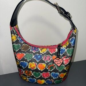 Dooney & Bourke Rainbow Hearts Bucket Bag